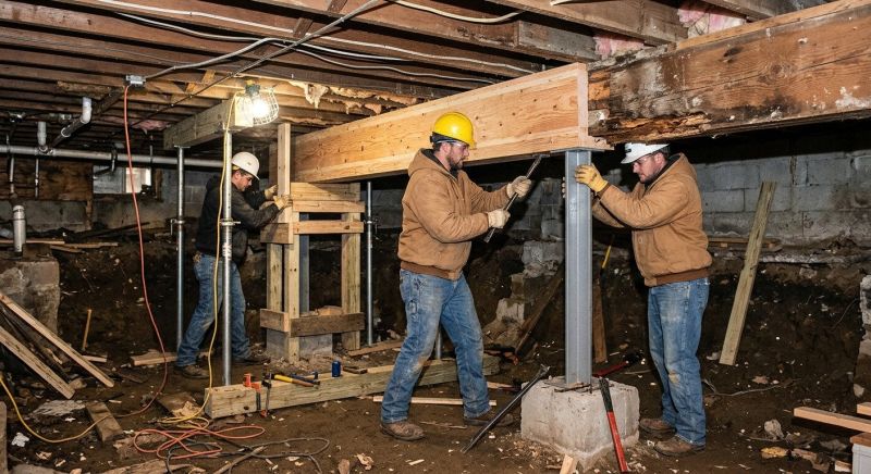 Basement Beam Repair in Conroe, TX